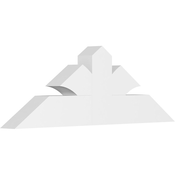 Ekena Millwork Richland Architectural Grade PVC Gable Bracket, 48"W x 16"H x 4"D x 6"F, 8/12 Pitch GBP048X16X0406RIC00 - main